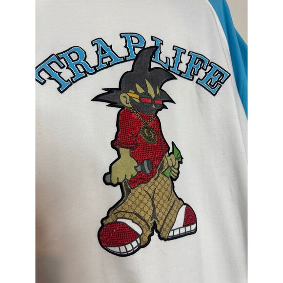 Odd Culture Trap Life Graphic Tee Men's 3XL Short Sleeve T-shirt Waite/Blue - Picture 2 of 5